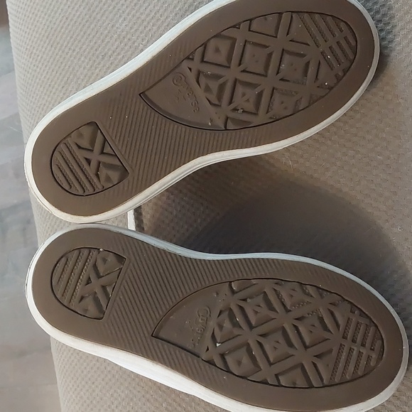 Kids Converse pink glitter platform sneakers size 1 - loved and worn - Picture 4 of 6